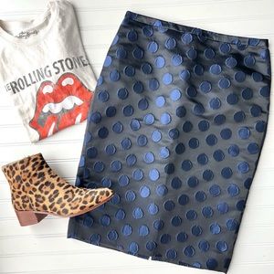 J. Crew Dotted Pencil Skirt | size 6